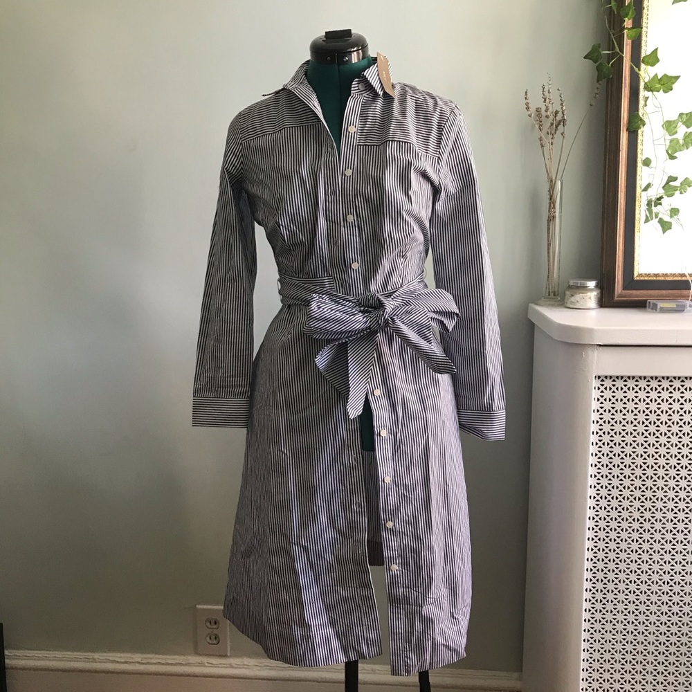J.Crew striped work causal long sleeve dress